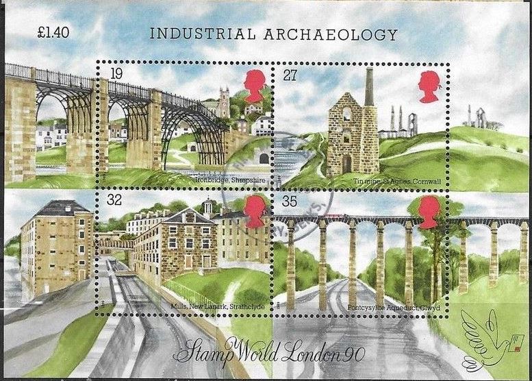 1989 GB - MS1444 - Industrial Archaeology CDS VFU (Postally)